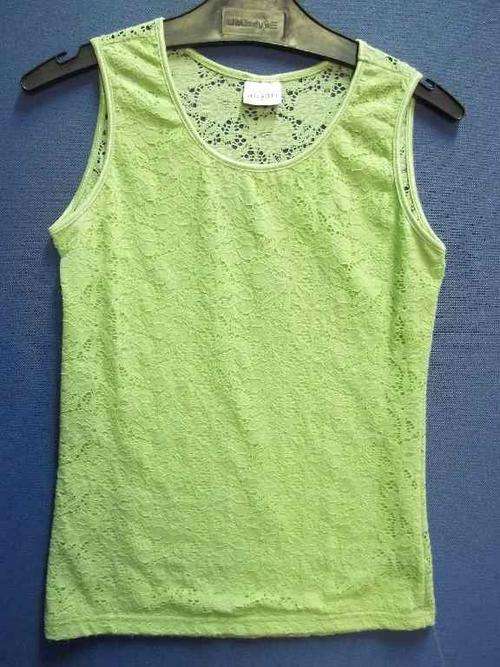 Lined Stretch Green Lace Top - Size S * Quality Brand