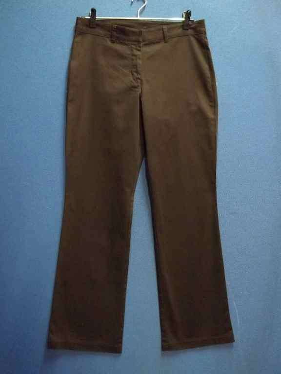 Chocolate Brown Stretch Pants (Cotton/Elastine) - Size 36 * Quality Brand