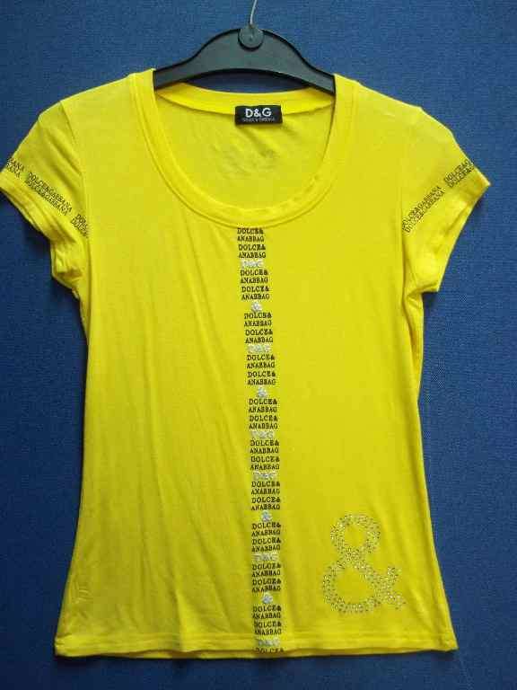 Yellow D&G Stretch T-Shirt - Size +/- S