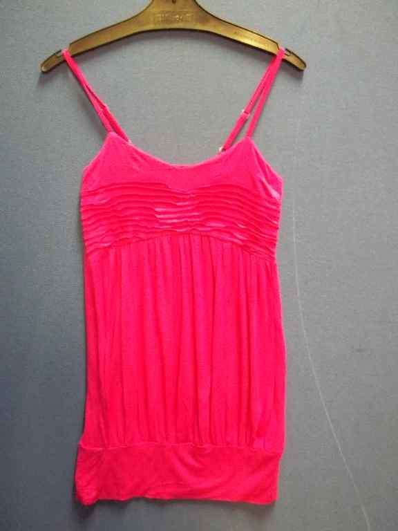 Long Pink Strappy T-Shirt - Size +/- M