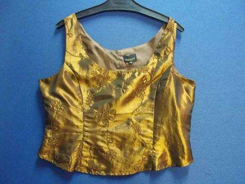 Bronze Sleeveless Evening Shirt - Size 40