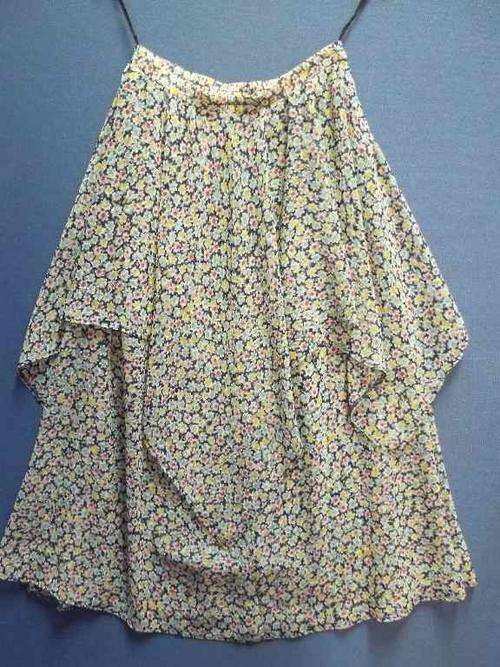 Floral Chiffon Skirt - SizeS/M (c1980's)