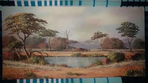 W. P. Grobler set of 2 oil paintings