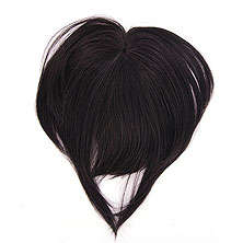 Price Reduced!!!!100% human hair clip on crown hair piece with fringe