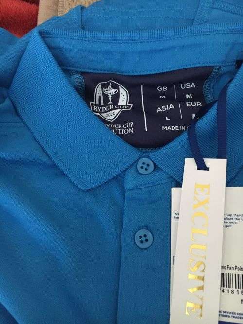 Ryder Cup 2020 Team Europe polo jersey
