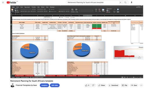 Retirement Planner template for South Africans