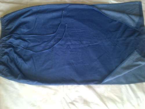 Size 32 blue long skirt with slits on the side