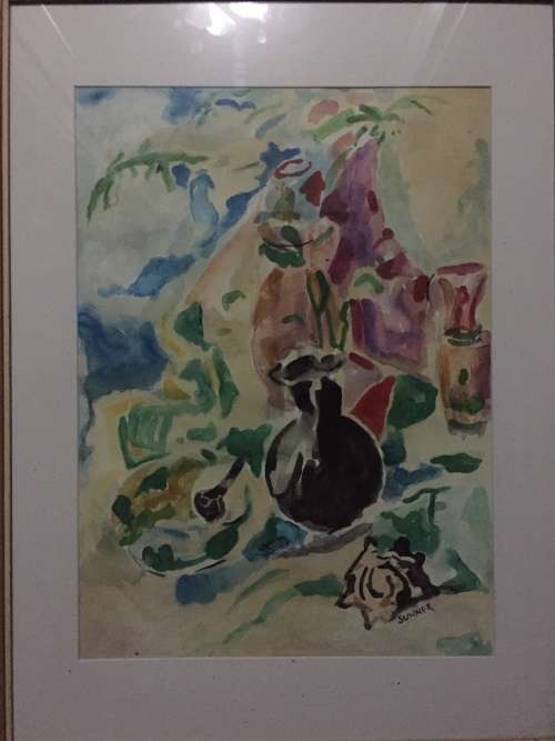 WATERCOLOUR ON PAPER SIGNED SUMNER. A MUST HAVE IN A COLLECTION, IN IT'S ORIGINAL FRAME!!!