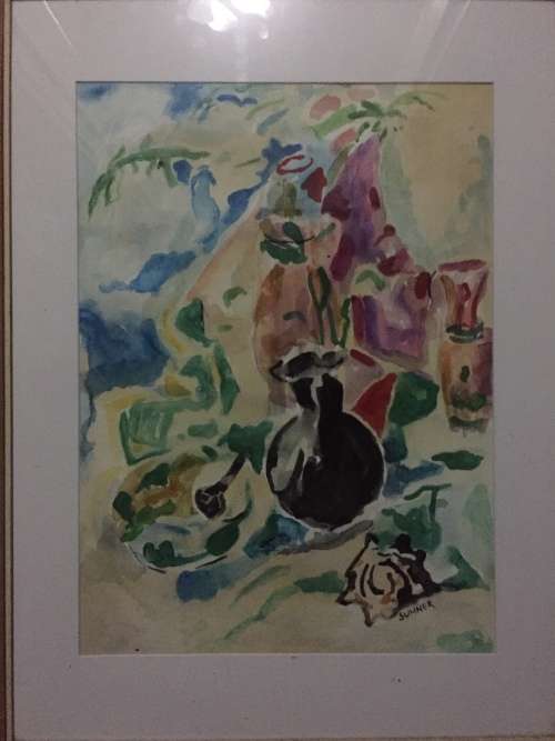 WATERCOLOUR ON PAPER SIGNED SUMNER. A MUST HAVE IN A COLLECTION, IN IT'S ORIGINAL FRAME!!!