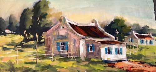 A LARGE JUNIOR FUNGAI ON CANVAS