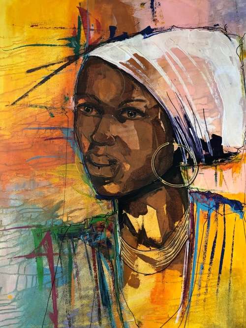 NDABUKO NTULI NICELY DONE ON CANVAS