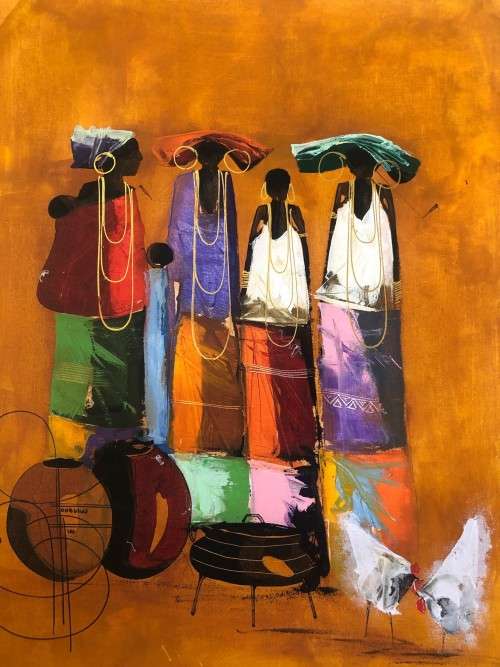 NICELY DONE ON CANVAS!!! NDABUKO NTULI. A MUST HAVE!!