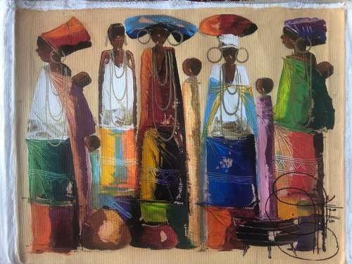 ANOTHER NICELY DONE NDABUKO NTULI ON CANVAS. A MUST HAVE!!!