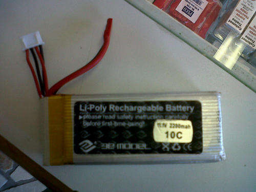 1x 3e model 2200mah 10c 3s 11.1v battery
