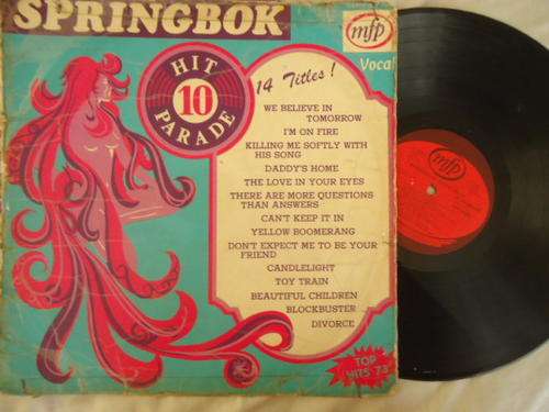 "SPRINGBOK HIT PARADE VOLUME 10" 1973 STEREO LP IN GOOD CONDITION