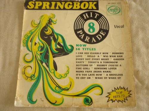 SPRINGBOK HIT PARADE - VOLUME 8 - 1972 MFP STEREO VINYL LP IN GOOD CONDITION
