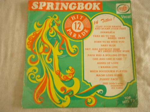 SPRINGBOK HIT PARADE - VOLUME 12 - 1973 MFP STEREO VINYL LP IN GOOD CONDITION