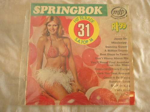 SPRINGBOK HIT PARADE -VOLUME 31 - 1976 MFP STEREO LP WITH A PLASTIC COVER IN GREAT CONDITION