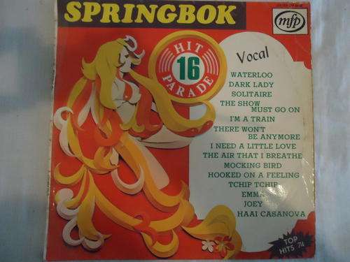 SPRINGBOK HIT PARADE -VOLUME 16 -1974 STEREO VINYL LP IN GREAT CONDITION