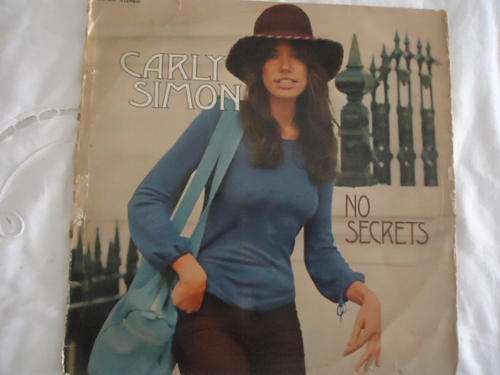 CARLY SIMON "NO SECRETS" 1972 ELEKTRA STEREO LP +PLASTIC COVER  IN GOOD CONDITION