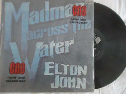 ELTON JOHN - "MADMAN ACROSS THE WATER" - 1971 DJM STEREO LP+PLASTIC SLEEVE IN V/GOOD CONDITION