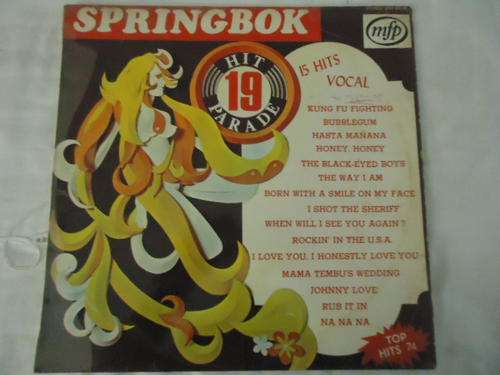 SPRINGBOK HIT PARADE -VOLUME 19 -1974 STEREO VINYL LP IN GOOD CONDITION