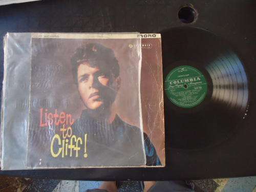 CLIFF RICHARD "LISTEN TO CLIFF" COLUMBIA LONG PLAYING LP +PLASTIC COVER