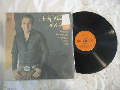 ANDY WILLIAMS "LOVE STORY" 1971 CBS STEREO LP+PLASTIC COVER -EXC++