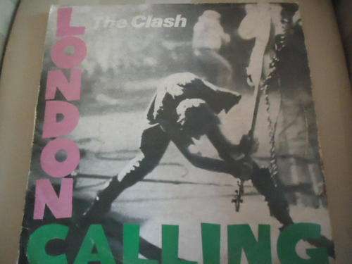 THE CLASH "LONDON CALLING" 1980 CBS DOUBLE STEREO LP+PLASTIC COVER SET IN V/GOOD CONDITION