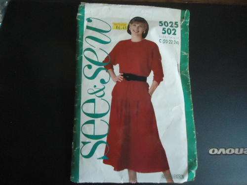 BUTTERICK  "SEE AND SEW" PATTERNS 5025/502  SIZE C = 20 + 22 + 24 INCOMPLETE - SEE THE DESCRIPTION
