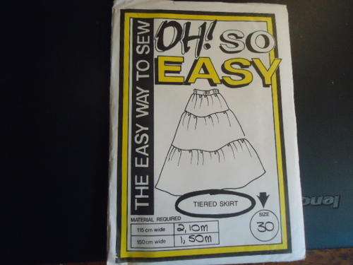OH SO EASY  PATTERN - "TIERED SKIRT" SIZE 30"