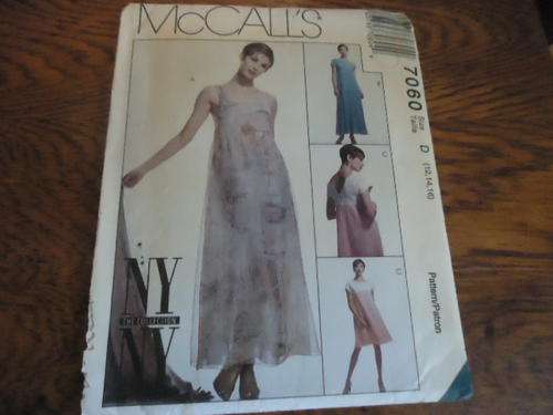 McCALL'S PATTERNS 7060- SIZE D =  12 + 14 + 16 - COMPLETE AND UNCUT