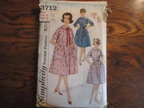 SIMPLICITY PATTERNS 3712 MISS SIZE 12  -IN COMPLETE MISSING FACING AND POCKET