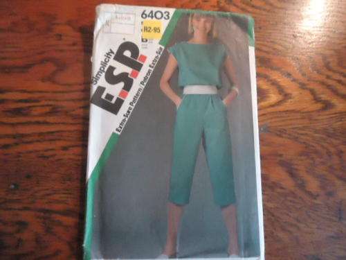 SIMPLICITY PATTERNS 6403  SIZE = k = 8 + 10 + 12 COMPLETE