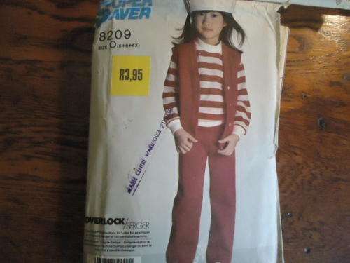 SIMPLICITY "SUPER SAVER" PATTERNS 8209 GIRL SIZE = O = 5 + 6 + 6X - COMPLETE