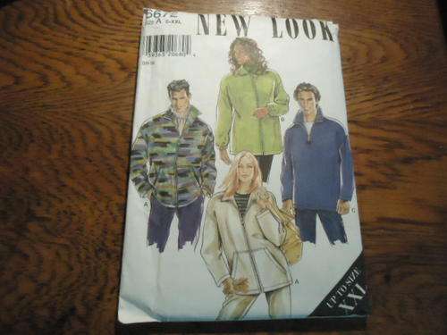 NEW LOOK PATTERNS 6672-  5 SIZES IN ONE = SMALL TO DOUBLE EXTRA LARGE- COMPLETE