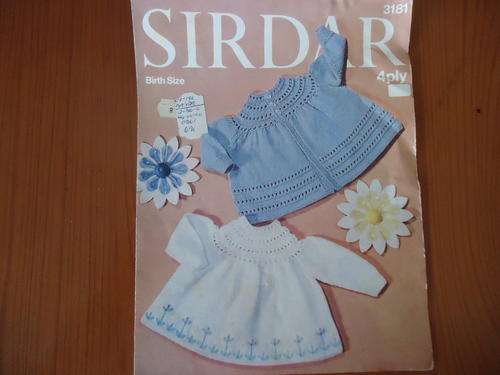 SIRDAR NO 3181 - 4 PLY ANGEL TOPS - BIRTH SIZE