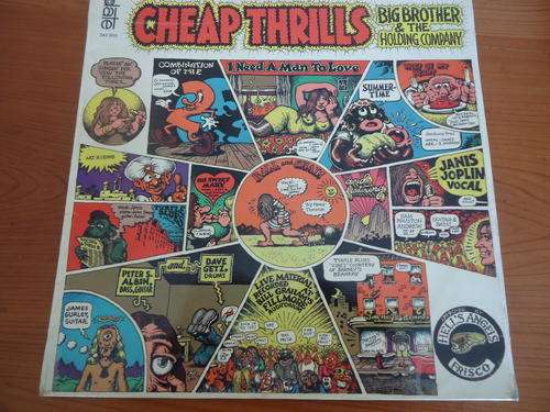 CHEAP THRILLS - BIG BROTHER HOLDING COMPANY -JANIS JOPLIN -M1968 DATE STEREO  LP