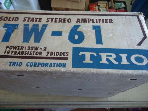 VINTAGE - 1960'S TRIO CORPORATION - SOLID STATE STEREO AMPLIFIER - MODEL TW-61 STILL IN IT'S BOX