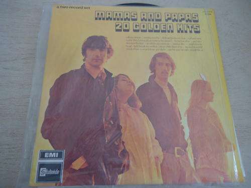 "MAMAS AND PAPAS 20 GOLDEN HITS" - 1973 STATESIDE DOUBLE STEREO GATEFOLD LP SET + PLASTIC COVER