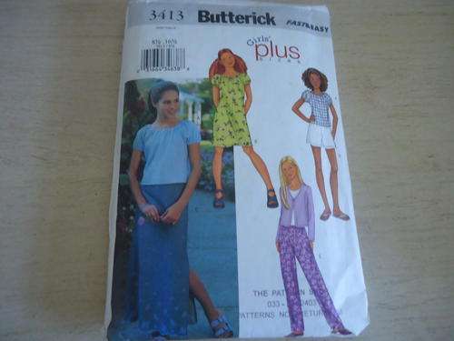 BUTTERICK PATTERNS "GIRLS PLUS SIZES" 3413 SIZE 8 1/2 - 16 1/2  - COMPLETE
