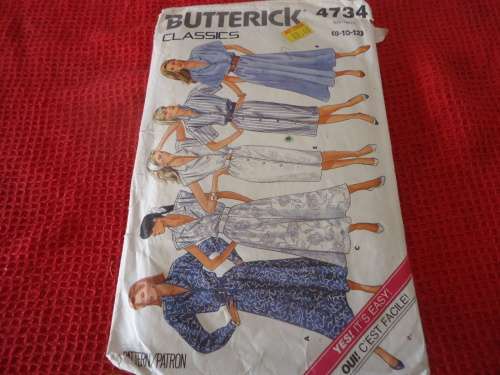 BUTTERICK  PATTERNS 4734  SIZES  - 8 + 10 + 12 COMPLETE