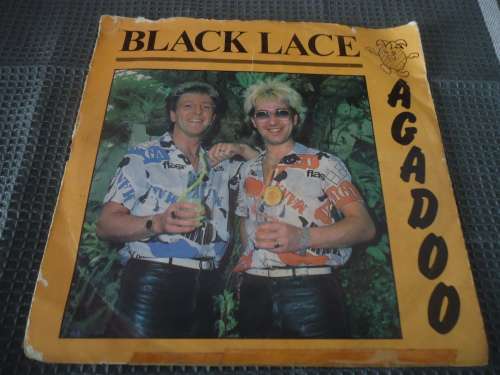 BLACK LACE PICTURE SLEEVE "AGADOO" 1984 FLAIR SEVEN SINGLE