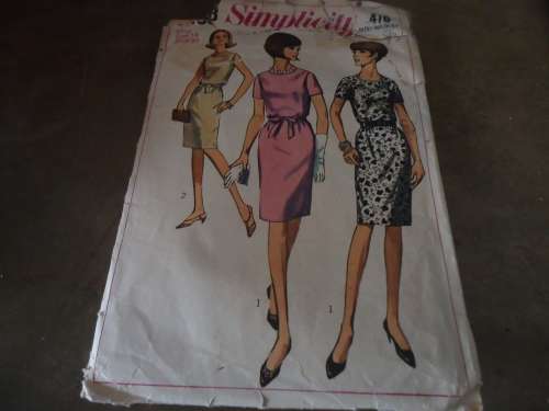 VINTAGE SIMPLICITY PATTERNS 6458  SIZE - 14  BUST 34"-  COMPLETE