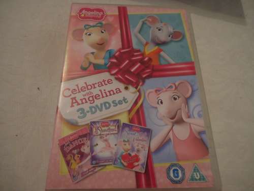 ANGELINA BALLERINA - "CELEBRATE WITH ANGELINA" 3 DVD SET - 91 MINUTES