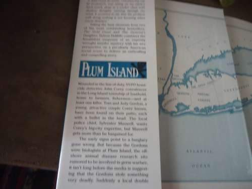 NELSON DE MILLE - "PLUM ISLAND" LARGE HARD COVER WITH DUST COVER