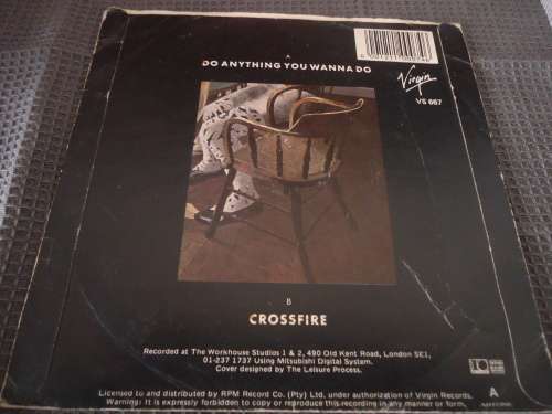 PICTURE SLEEVE "MANFRED MANN'S EARTH BAND "DO ANYTHING YOU WANNA DO" 1986 VIRGIN 45 RPM 7 SINGLE