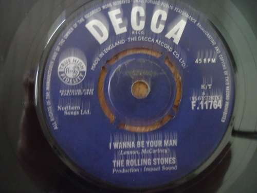 ROLLING STONES "I WANNA BE YOUR MAN B/W STONED" UK IMPORT 1963 DECCA 45 RPM 7 SINGLE