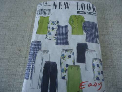 NEW LOOK PATTERNS 6614-  SIZE A = 5 SIZES IN ONE -  18W - 26W - COMPLETE