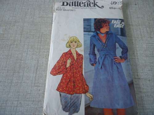 BUTTERICK  PATTERN 4608 SIZE 14 BUST 92 CM OR 36" COMPLETE